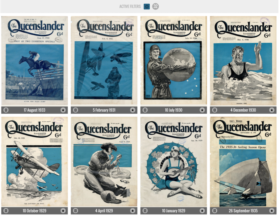 Queenslander collection Items filtered by colour and ranked according to colour weighting